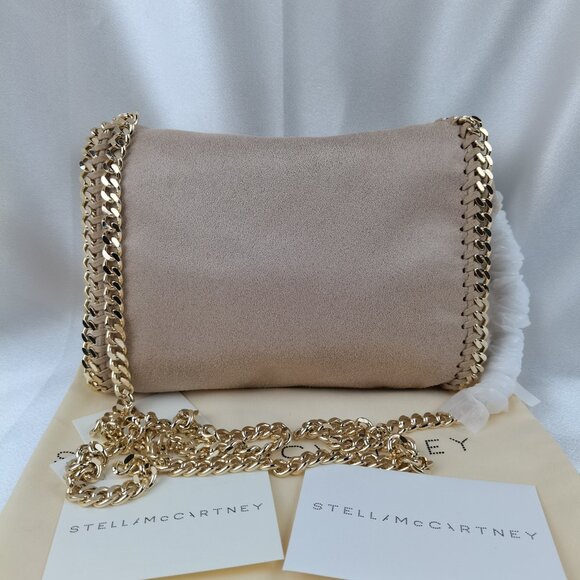 Stella Mccartney Mini Falabella Tote Bag Shoulder Bag Crossbody bag In Gold - Picture 13 of 16